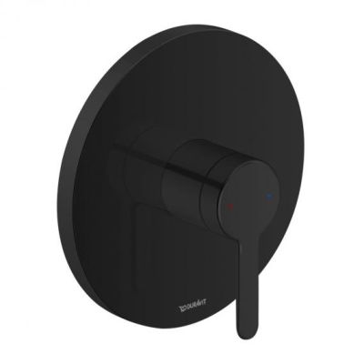 C.1 Single Lever Shower Mixer For Concealed Installation Black Matt Round Escutcheon