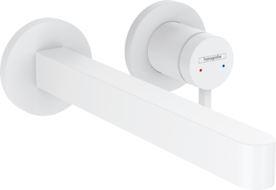 Finoris Single lever basin mixer for concealed installation w/m with spout Matt White