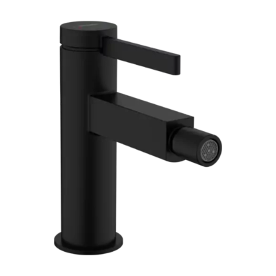 Hansgrohe Finoris Single Lever Bidet Mixer With Push-Open Waste Set Matt Black
