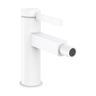 Hansgrohe Finoris Single Lever Bidet Mixer With Push-Open Waste Set Matt White