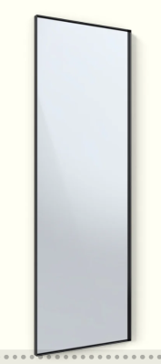 DeepFrame Square Edge 600x1200mm 30mm Matte Black Powdercoat- 3K Warm LED Backlit - V
