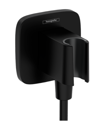 Hansgrohe Fixfit Q Wall Outlet With Shower Holder Matt Black