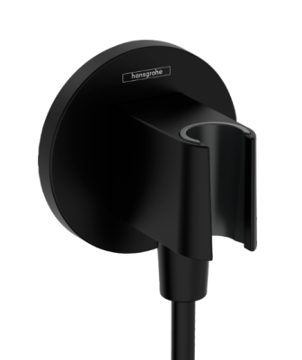 Hansgrohe Fixfit S Wall Outlet With Shower Holder Matt Black