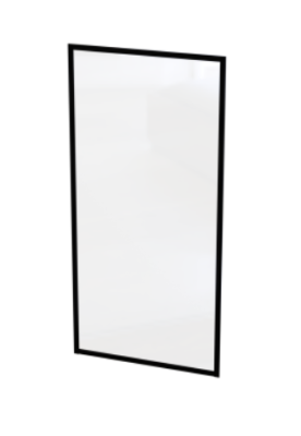 RPL10BC 1000x1860mm Return Panel Black/Clear