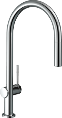 Hansgrohe Talis M54 Single Lever Kitchen Mixer 210, Pull-Out Spout, 1Jet Chrome