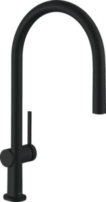 Hansgrohe Talis M54 Single Lever Kitchen Mixer 210, Pull-Out Spout, 1Jet Matt Black