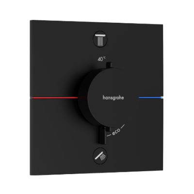 Hansgrohe Showerselect Comfort E  Thermostat For Concealed Installation For 2 Functions Matt Black